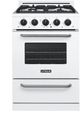 Unique® Appliances Classic 24" White Freestanding Liquid Propane Gas Range-0