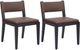 Zuo® Modern Roxas 2-Piece Black/Brown Dining Side Chair Set-0