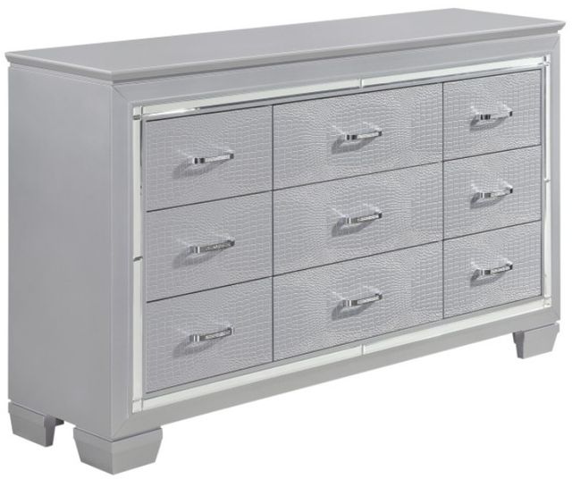 Homelegance® Allura 4-Piece Silver Queen Panel Bedroom Set-3