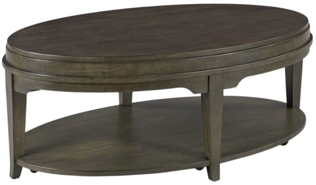 Creek Side Customs Nicolette Charcoal Oval Cocktail Table-0