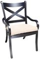 CabanaCoast® Customizable Milano Aluminum Outdoor Dining Arm Chair-0