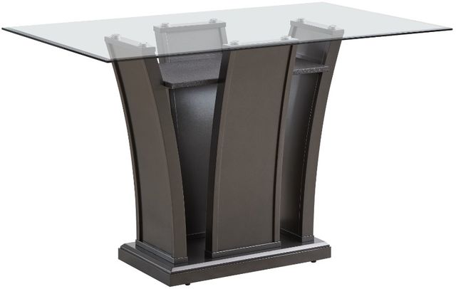 New Classic® Home Furnishings Platina Glitter Gray Dining Table-1