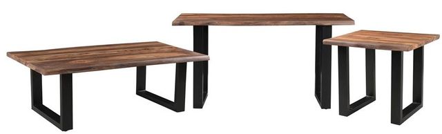 Coast2Coast Home™ Bozeman Brown Cocktail Table with Black Base-4