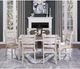 Mazin Furniture Ithaca Grayish White Dining Table with Brown Tabletop -2
