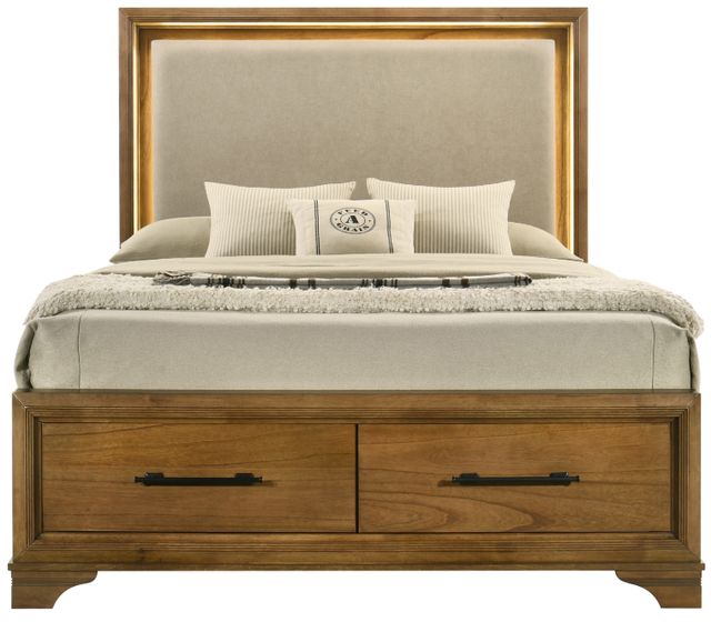New Classic® Home Furnishings Talcott Honey California King Platform Storage Bed-2