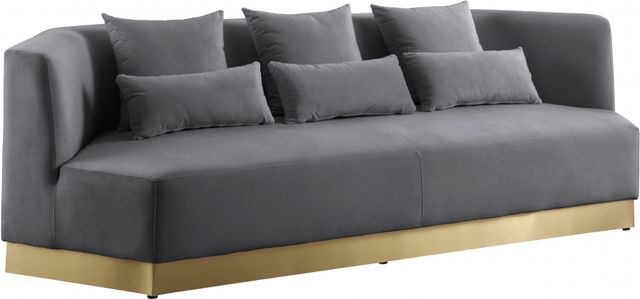Meridian Furniture Marquis Grey Velvet Sofa-0