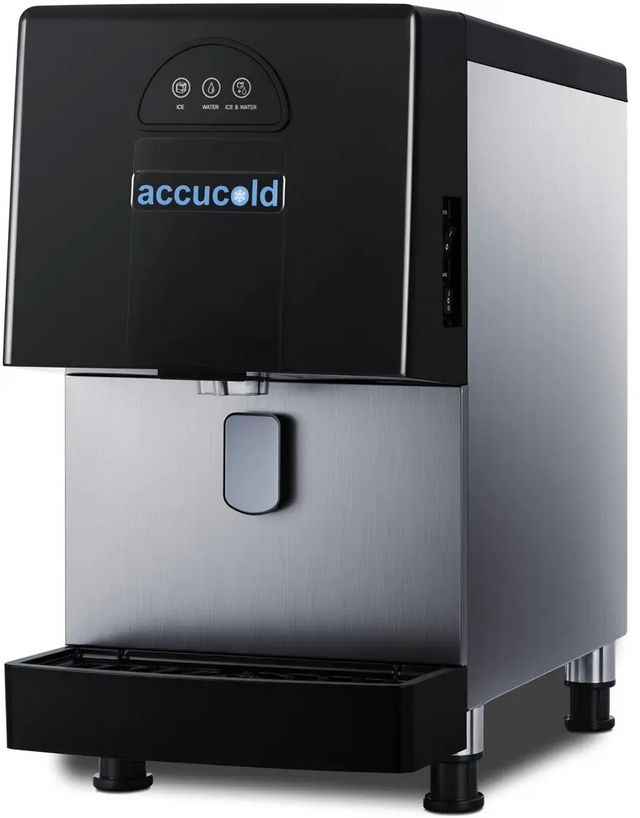 Accucold® 14" 160 lb. Stainless Steel Ice and Water Dispenser