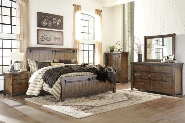 Signature Design by Ashley® Lakeleigh 3-Piece Brown Queen Panel Bed Set-4
