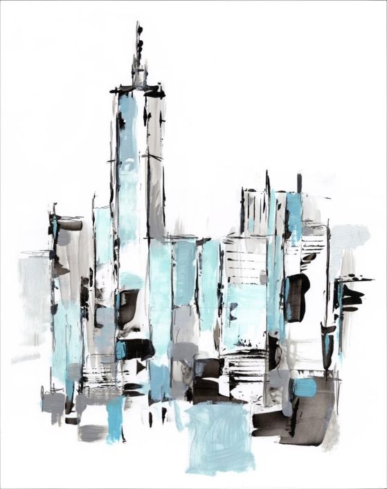 Classy Living Ethan Harper Blue City II Wall Art-1