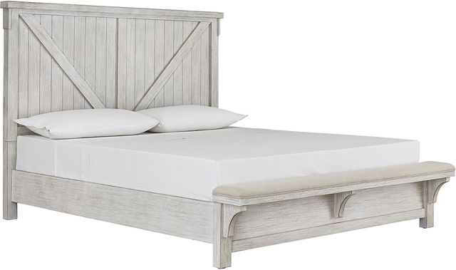 Signature Design by Ashley® Brashland 2-Piece White Queen Panel Bed Set-1