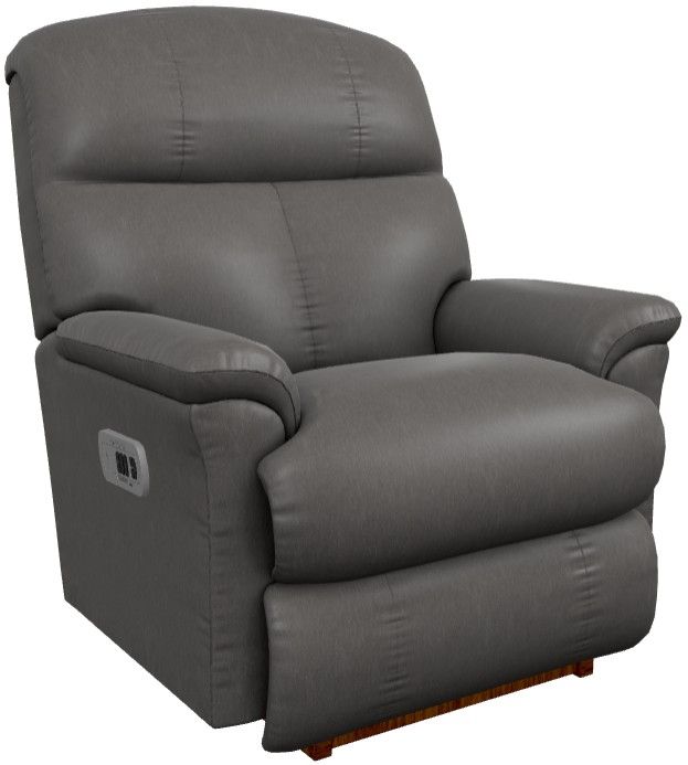 La-Z-Boy® Reed Gray Leather Power Rocking Recliner with Headrest and Lumbar-0
