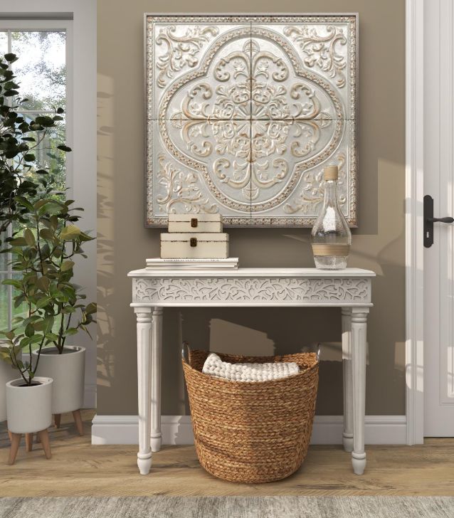 Deco Marche White 36" Console Table-3