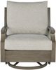 Signature Design by Ashley® Rainier Ranch Beige/Brown Aluminum Outdoor Swivel Chair-1