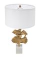 A & B Home Gold/White Ginkgo Leaf Table Lamp-1
