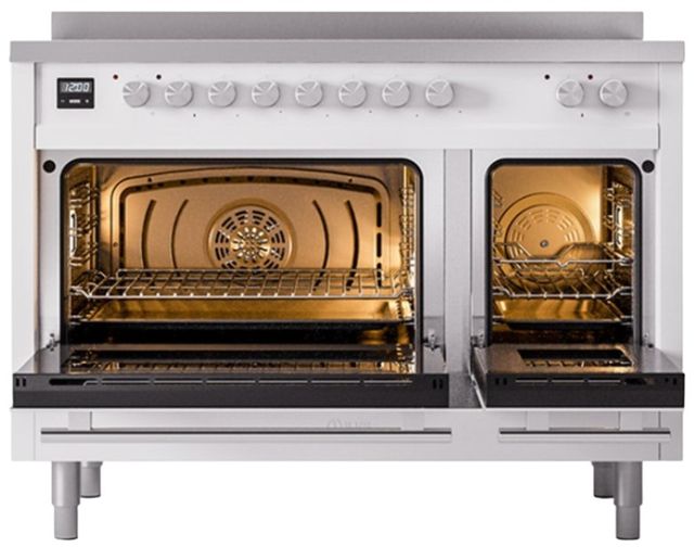Ilve® Professional Plus II 48" White Pro Style Induction Range-1