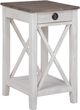 Signature Design by Ashley® Adalane Brown Top Accent Table with White Base-2