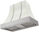 AGA Cascade 36" White Wall Mounted Range Hood with Brushed Nickel Trim-0