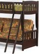 Night & Day Furniture™ Cinnamon Dark Chocolate Twin/Full Futon Bunk Bed-1
