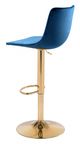 Zuo® Prima Dark Blue & Gold Bar Chair-4