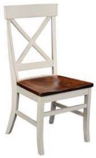 Members Amish Customizable Heritage Woodcrafters Single X Side Chair-0