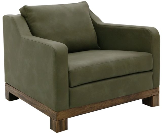 International Furniture Direct Natural Teca Olive Arm Chair-0