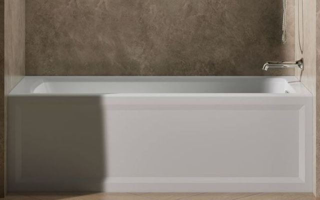 KOHLER® Archer® Ice Gray 60" x 30" Alcove Bath with Bask® Heated Surface - Right Drain-2