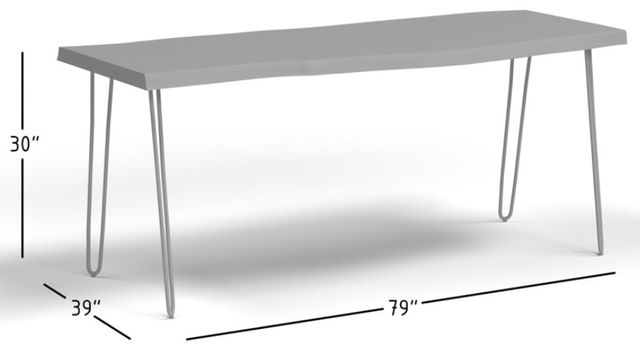 Jofran Inc. Nature's Edge Chestnut 79" Dining Table with Black Base-2