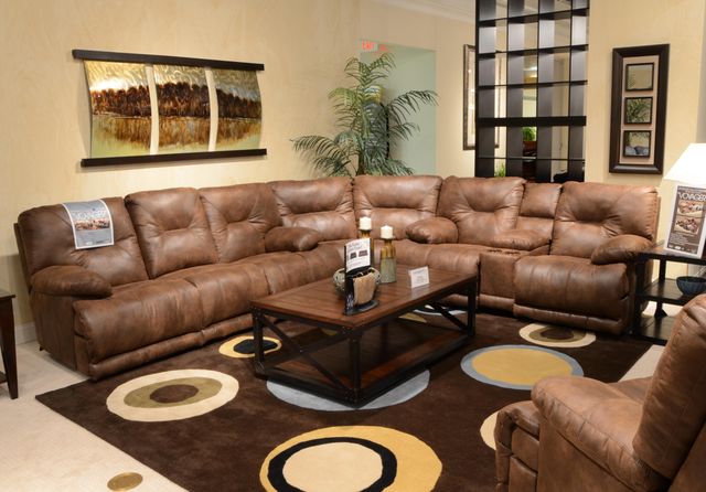 Catnapper® Voyager Reclining Lay Flat Console Loveseat with Storage and Cupholders-1