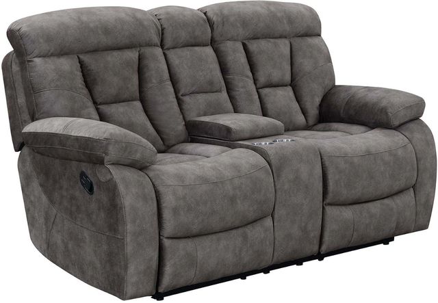 Steve Silver Co. Bogata Majestic Mushroom Manual Reclining Console Loveseat-0
