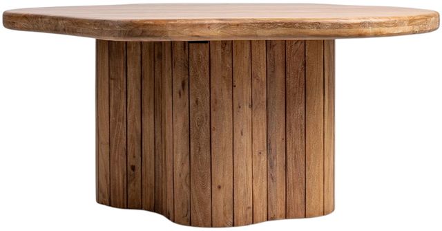 Classic Home Alvaro Golden Wheat 65" Free Form Dining Table-0