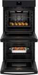 GE® 27" Black Double Electric Wall Oven-3