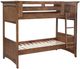 American Woodcrafters Oakdale Youth Honey Oak Twin Over Twin Bunkbed-0