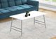 Monarch Specialties Inc. White 40"L Coffee Table with Metal A-Frame Legs-1