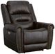 Flexsteel® Oscar Molasses Power Recliner with Power Headrest-0