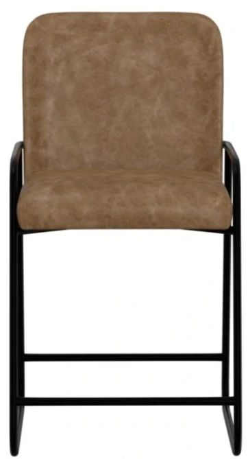 International Furniture Direct Seating Black/Cognac Bar Stool-2