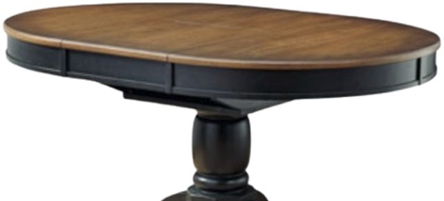 Signature Design by Ashley® Clorazi Brown Oval Dining Table with Black Base-2