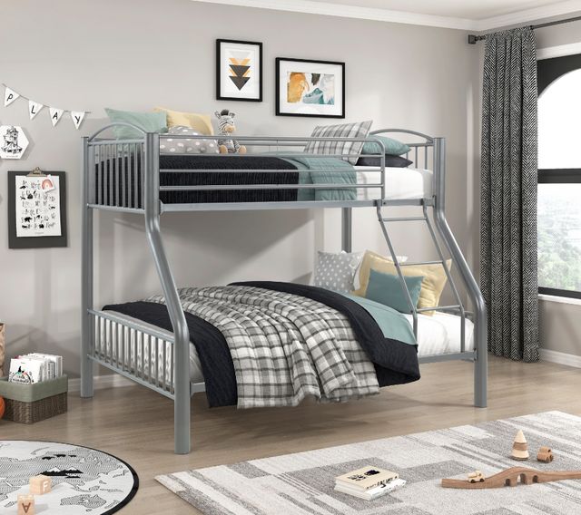 Homelegance® Beckett Gray Youth Twin Over Full Bunk Bed-1