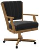 Chromcraft Customizable Cameron Caster Swivel Dining Chair-5