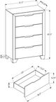 Monarch Specialties Inc. Light Grey/White Chest-1
