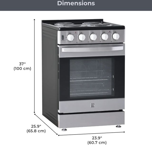 Kenmore® 24" Stainless Steel Freestanding Electric Range-1