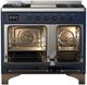 Ilve® Majestic III 40" Midnight Blue Pro Style Dual Fuel Liquid Propane Range with Solid Door and Burnished Trim-1