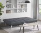 Elements International Smash Sandra Gray Futon Sleeper Sofa-1