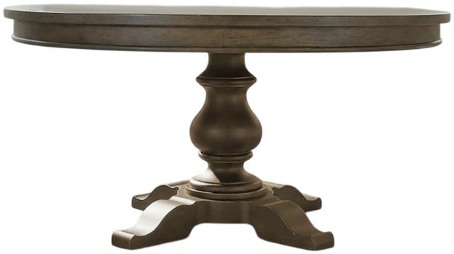 Liberty Furniture Americana Farmhouse 5-Piece Beige/Dusty Taupe Optional Pedestal Dining Set-2