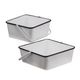 A & B Home 2-Piece White Basket Set-0