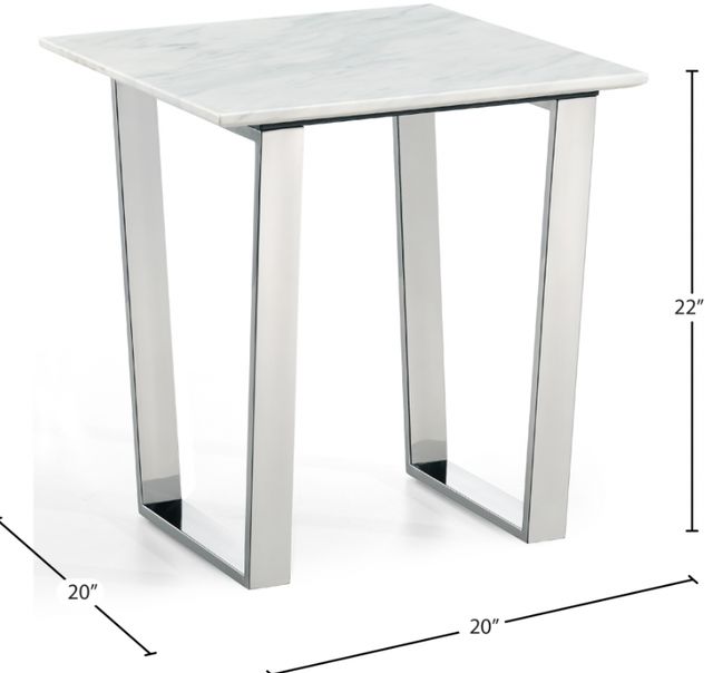 Meridian Furniture Carlton Chrome End Table-1