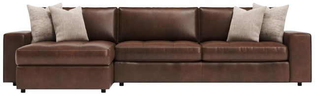 Bernhardt Nest Bernhardt Living 2-Piece Brown Leather Left-Arm Facing Sectional-1