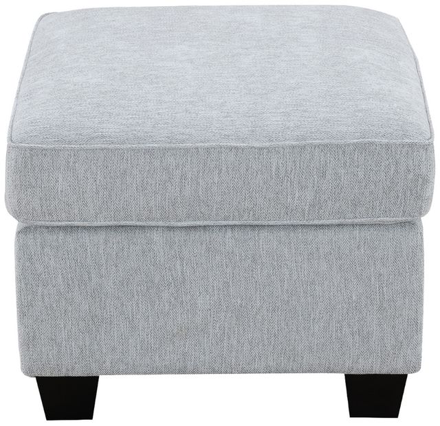 Intercon Ashbury TUP Soft Gray Chenille Ottoman-2