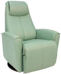 Fauteuil inclinable pivotant Relax en cuir Fjords®