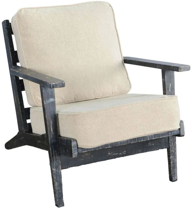 Sunny Designs™ Marina Black Sand/Off-White Accent Chair-0