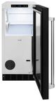 ZLINE Touchstone 15" 66 lb. Stainless Steel Gourmet Ice Maker with Drain Pump and Black Matte Door-2